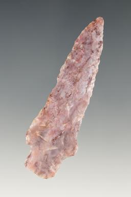2 7/16" Beautiful Stemmed Dart point found in Utah. Ex. Willingham and Robert Roth collection.