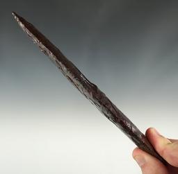 Stunning 7 5/8" Mohogany Obsidian Bi-Pointed Blade found in Klickitat Co., Washington.