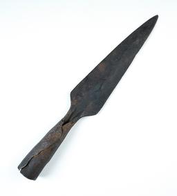 12 1/8" Long hand forged metal Spear in nice condition.