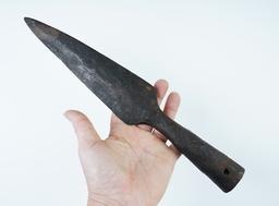 12 1/8" Long hand forged metal Spear in nice condition.