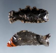Rare and unique! Pair of obsidian fish effigies recovered in Oregon. Largest is 1 7/16".