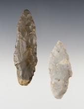 Pair of points found in Indian and Ohio. The largest is 3 3/8".