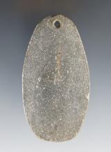 3 3/8" Hardstone Pendant found in Branch Co., Michigan. Ex. Frank Meyers collection.