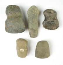 Set of 5 Axes found in the Eastern U.S. The largest is 3 3/4".