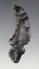 3" Turkeytail style hafted shaft scraper found near Fresno, Coshocton Co., Ohio. Ex. Brenneman.