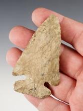 3 1/16" Archaic Thebes Bevel found in Jackson Township, Allen Co., Ohio. Ex. Charles Mason.