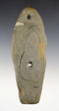 5 5/16" Glacial Kame Sandal Sole Gorget found in Sandusky Co., Ohio. Ex. Frank Meyer.
