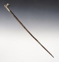 7 7/8" Long Inca Hair Pin made from Copper with a silver llama head.