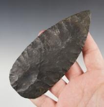 Large 5 5/8" Cache Blade made from Coshocton Flint. From the 1898 Holmes County Cache!