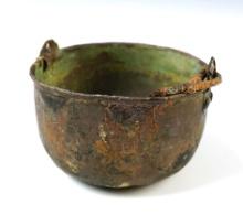 3 3/4" wide Copper Kettle found at the White Springs Site in Geneva, New York.