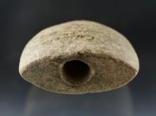 2 3/8" D-Bannerstone made from grey Granite. Found in Calhoun Co., Illinois. Ex. Ray Long.