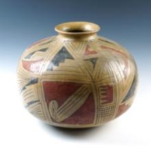 Large 12" wide solid condition S.Western Historic Period pottery vessel with nice exterior paint.