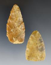Pair of well patinated Blades found in Colorado. The largest is 2 7/16".