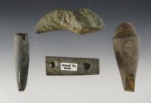 Set of four unique artifacts from Dana Staley collection.