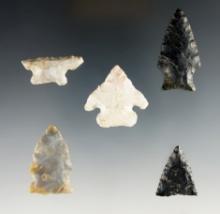 Set of 5 artifacts found in Fairfield Co., Ohio. Ex. Jim Henry.