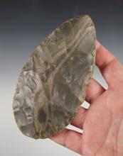 5 13/16" Crib Mound Cache Blade found in Spencer Co., Indiana. Hornstone.