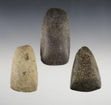 Set of 3 well made Celts found in New York. The largest is 3 1/8".