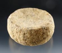 3 1/8" diameter Double Cupped Discoidal made from Hardstone, found in Indiana.