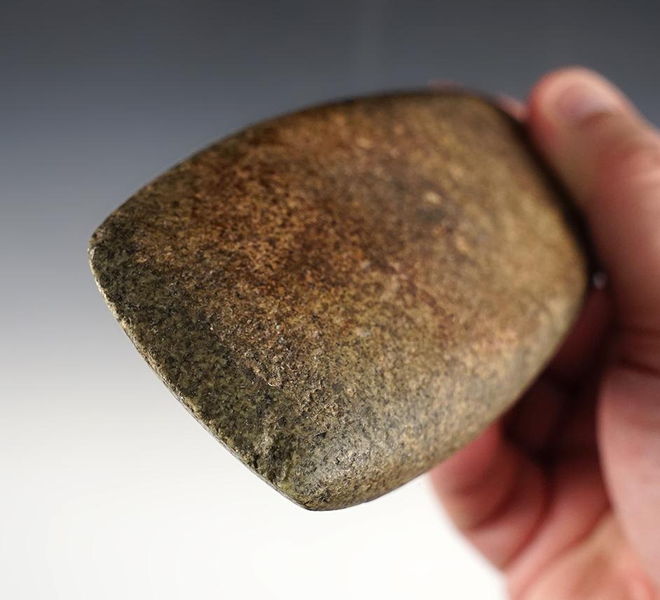 5 7/8" heavily patinated hardstone Celt recovered in Pickaway Co., Ohio.