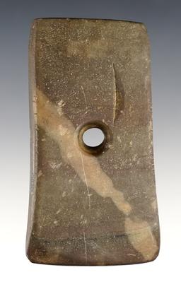 3 5/16" tallied Bell Pendant found in Ohio. Well made with a nice "worm track" in the material.