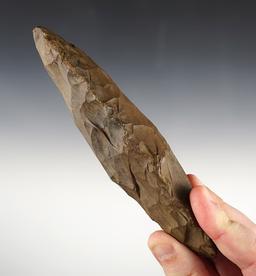 6 3/4" Dover Chert Celt found in Tennessee. Well patinated.