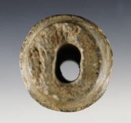 Well styled and nicely patinated 4  7/8" Steatite Tube Pipe with a bird engraving- Tennessee.