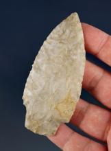 Fine 3 3/4" Cresap Adena found in Ohio. Made from Coshocton Gray Flint.
