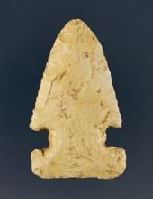 2" Thebes E-Notch made from Burlington Chert, found in Fulton Co., Illinois. Perino COA.