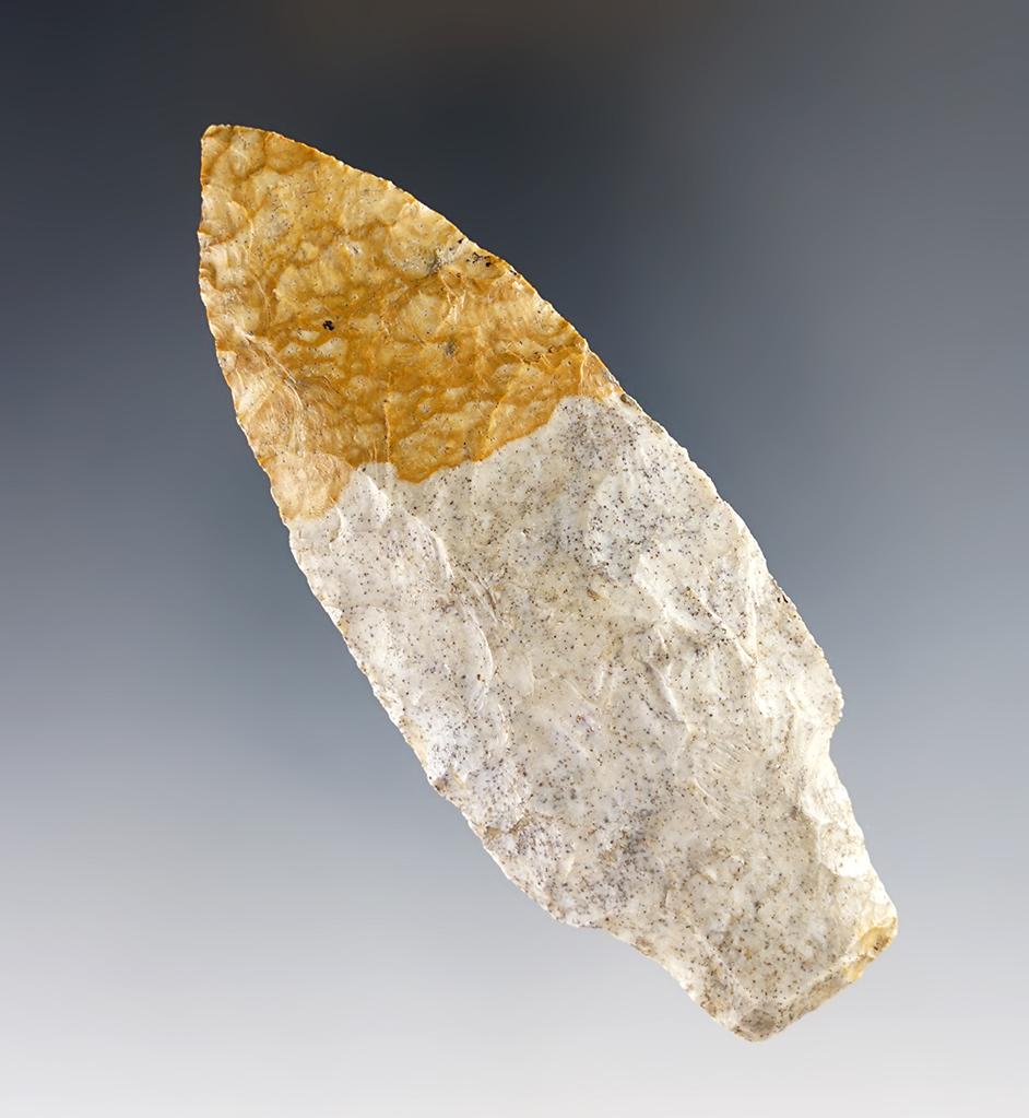 Rare material! 3 11/16" Adena - beautiful Plum Run Flint. Trumbull Co., Ohio. Ex. Platt  Pictured!