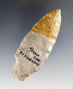 Rare material! 3 11/16" Adena - beautiful Plum Run Flint. Trumbull Co., Ohio. Ex. Platt  Pictured!