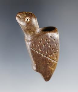 Sale Highlight! Reeve Village Site Bird Effigy Pipe. 2 9/16". Lake Co., OH. Pictured - book included