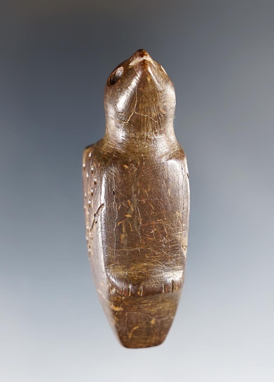 Sale Highlight! Reeve Village Site Bird Effigy Pipe. 2 9/16". Lake Co., OH. Pictured - book included