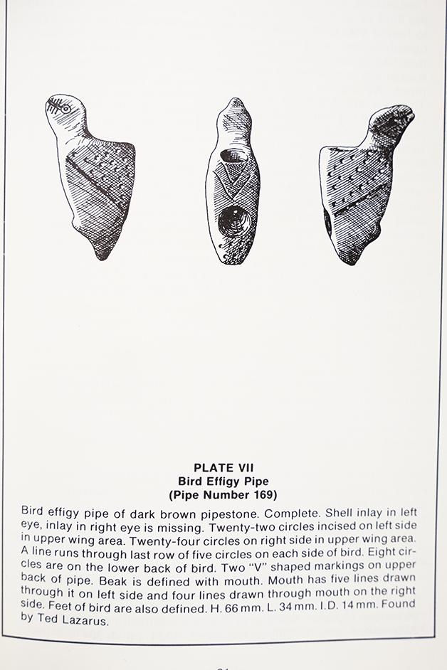 Sale Highlight! Reeve Village Site Bird Effigy Pipe. 2 9/16". Lake Co., OH. Pictured - book included