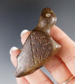 Sale Highlight! Reeve Village Site Bird Effigy Pipe. 2 9/16". Lake Co., OH. Pictured - book included