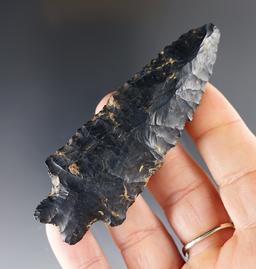 Classic style 3 7/16" Heavy Duty made from Coshocton Flint. Recovered in Tuscarawas Co., Ohio.