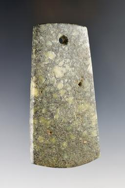 Nice! 3 1/2" Trapezoidal Pendant - beautiful Hardstone. Nicely patinated, excellent condition.