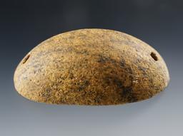 2 13/16” Granite Boatstone found in Scioto Co., Ohio. Ex. Dr. Bunch collection. Jackson COA.