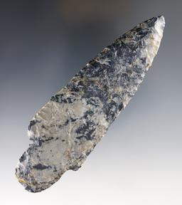 Large & nice! 5 1/8" classic Adena - beautifullly patinated blue & gray Upper Mercer Flint - Ohio.