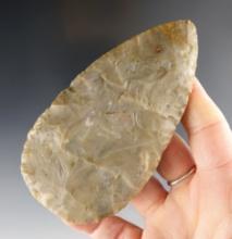 Pictured - Exceptional 4 1/2" Adena Cache Blade - Holmes Co., Ohio. Flint Ridge. Ex. Davis, Neil.