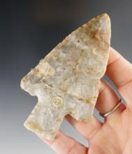 Exceptional 3 7/8" Ohio Adena made from Flint Ridge. Ex. Archie Diller, Owen Davis. Pictured.