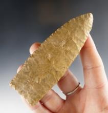 4" Paleo Scottsbluff - extremely thin with nice workmanship. Pike Co., Illinois. COA.