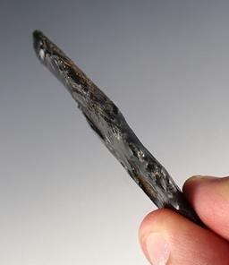 2 1/2" Obsidian Blade found in the 1950's near Crump Lake, Warner Valley, Lake Co., Oregon.