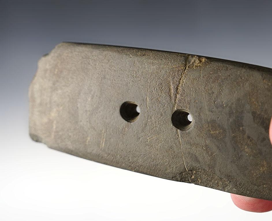 4 1/2" Banded Slate Groget found in Sandusky Co., Ohio.