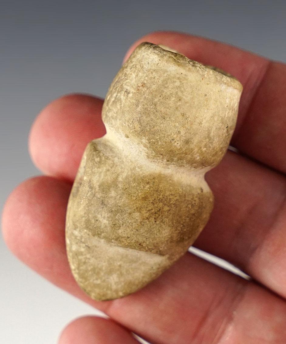 2" Micmac Pipe made from Limestone. Found in Whitley Co., Indiana in Richland Twp.