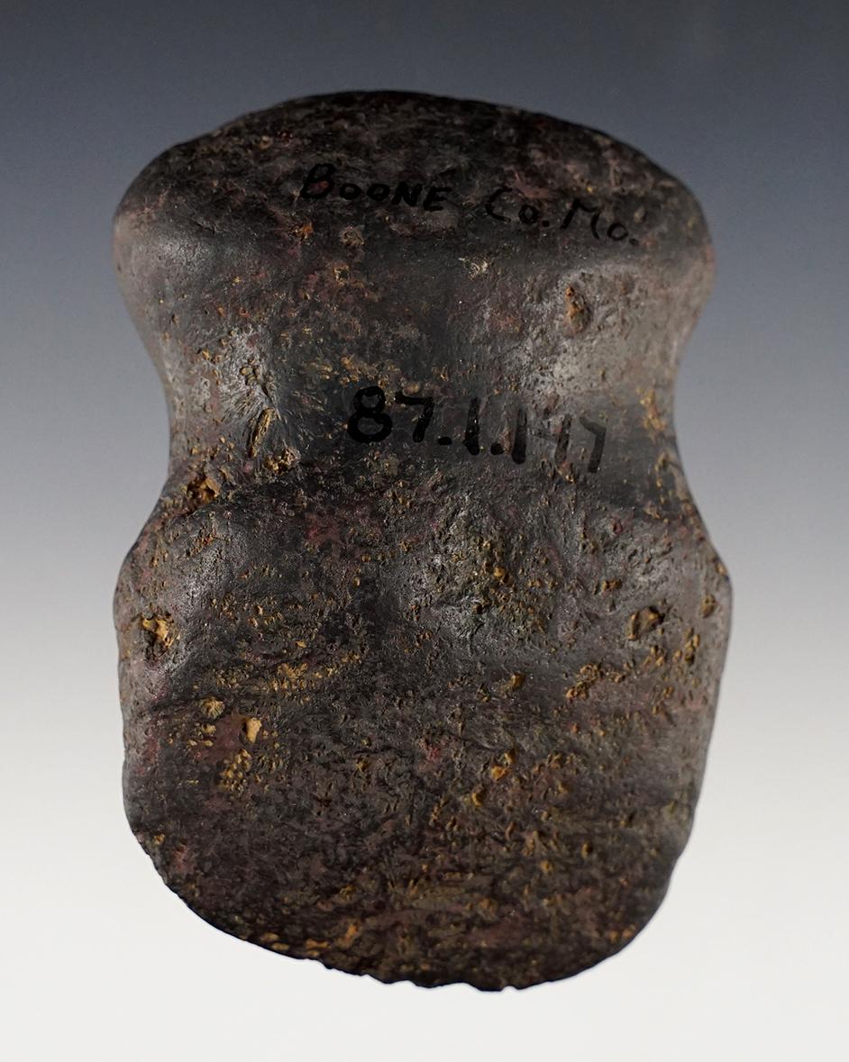 3 5/16" Miniature Hematite Axe found in Boone Co., Missouri. Ex. James Young.