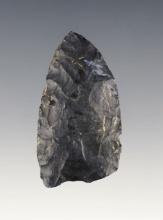 1 7/8" Paleo Clovis found in Licking Co., Ohio. Made from Coshocton Flint.