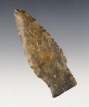 3 3/8" Paleo Stringtown Lanceolate made from Flint Ridge Flint. Found in Williams Co., Ohio.