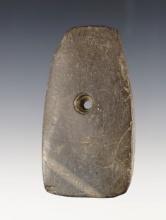 3 1/8" Adena Trapezoidal Pendant found in Sandusky Co., Ohio, South of Vickery. Ex. Root.