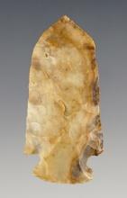 Well colored 2 1/16" Archaic Pentagonal found in Ohio. Made from Flint Ridge Flint.