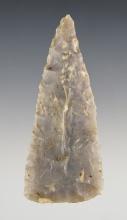 3 5/8" Archaic Knife made from Flint Ridge Flint. Found in Medina Co., Ohio.